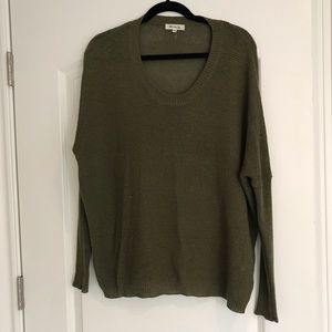 Forrest green waffle sweater